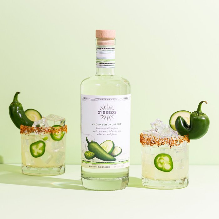 21 Seeds Cucumber Jalapeño Tequila, A Refreshing Twist on the Classic Margarita